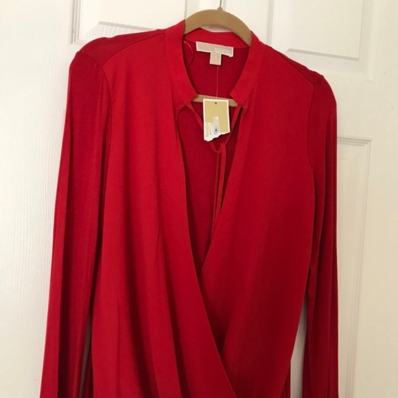 Michael Kors Collection Sweaters - Michael Kors red blouse